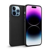 Capa Para Iphone 15 Pro, Couro Dual, Preta