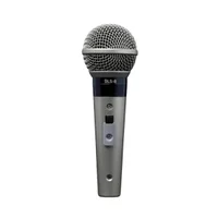 Microfone Cardioide Dylan Dls-8 Profissional Estojo Chave On/off, Cinza