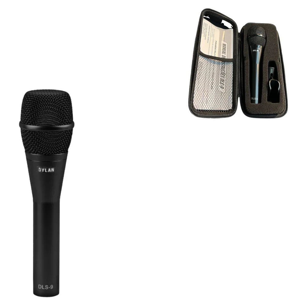 Imagem 2 de 5 do produto Microfone Dinâmico Super-cardioide De Mão Dylan Dls-9 Com Estojo, Preto