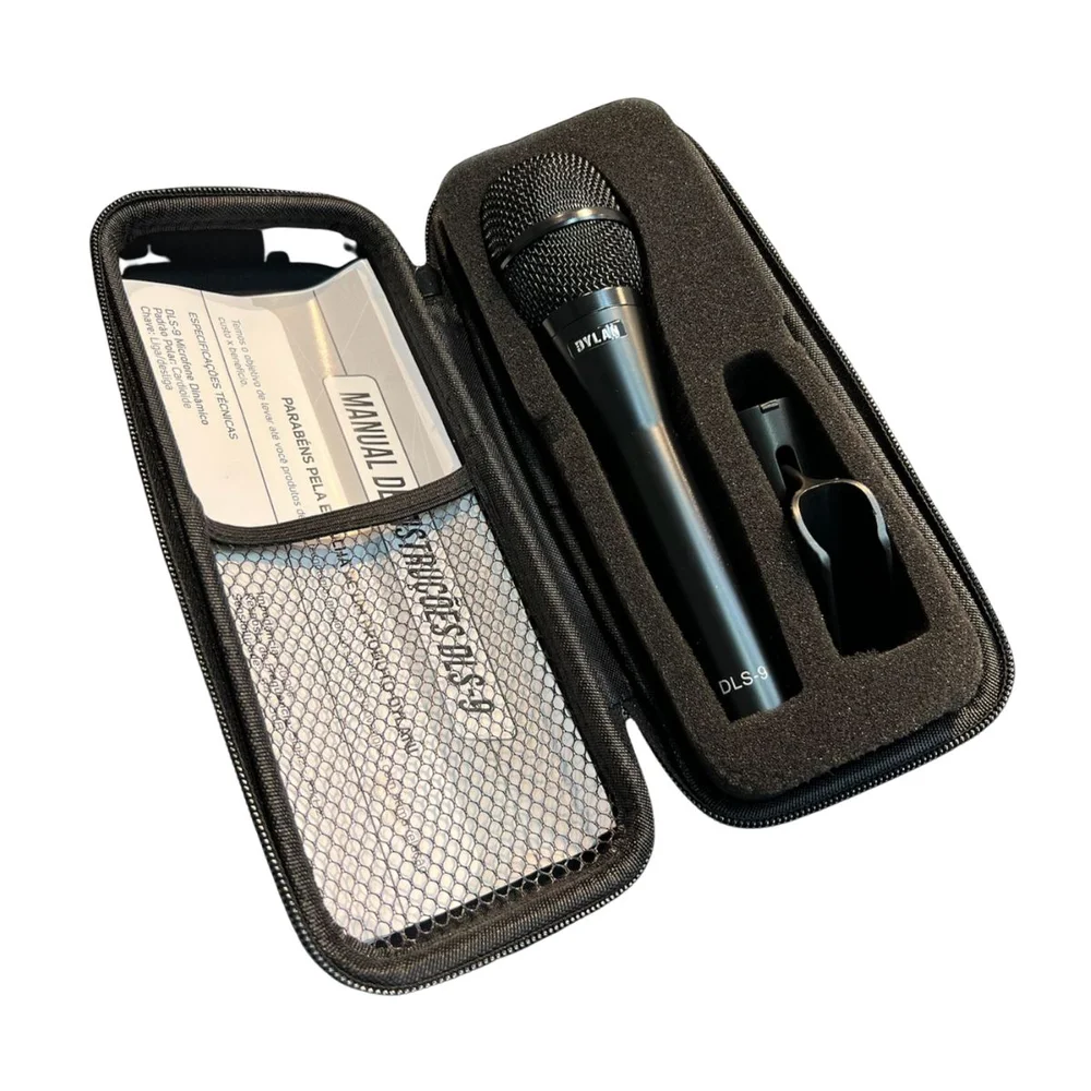 Imagem 5 de 5 do produto Microfone Dinâmico Super-cardioide De Mão Dylan Dls-9 Com Estojo, Preto
