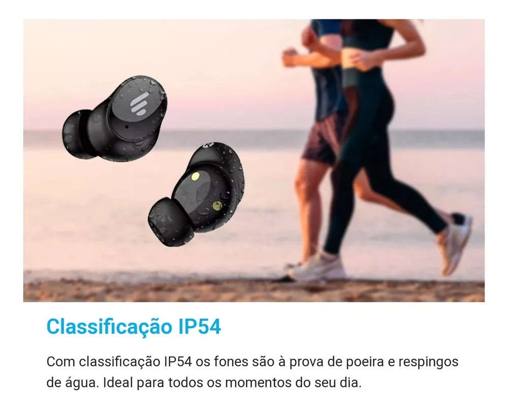 Fone De Ouvido Sem Fio Edifier Tws1 Pro 2, Cancelamento Ruído Inteligente, Touch Control, Bluetooth 5.3