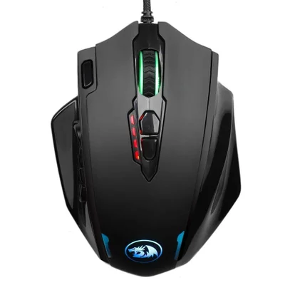 Mouse Com Fio Gaming Redragon M908 Impact, RGB, USB, DPI 10.000 Ajustável, Preto