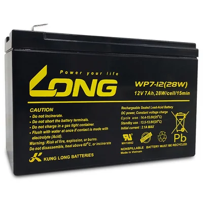 Bateria Selada Para Nobreak Long, 12v 7ah - Wp7-12(28w)