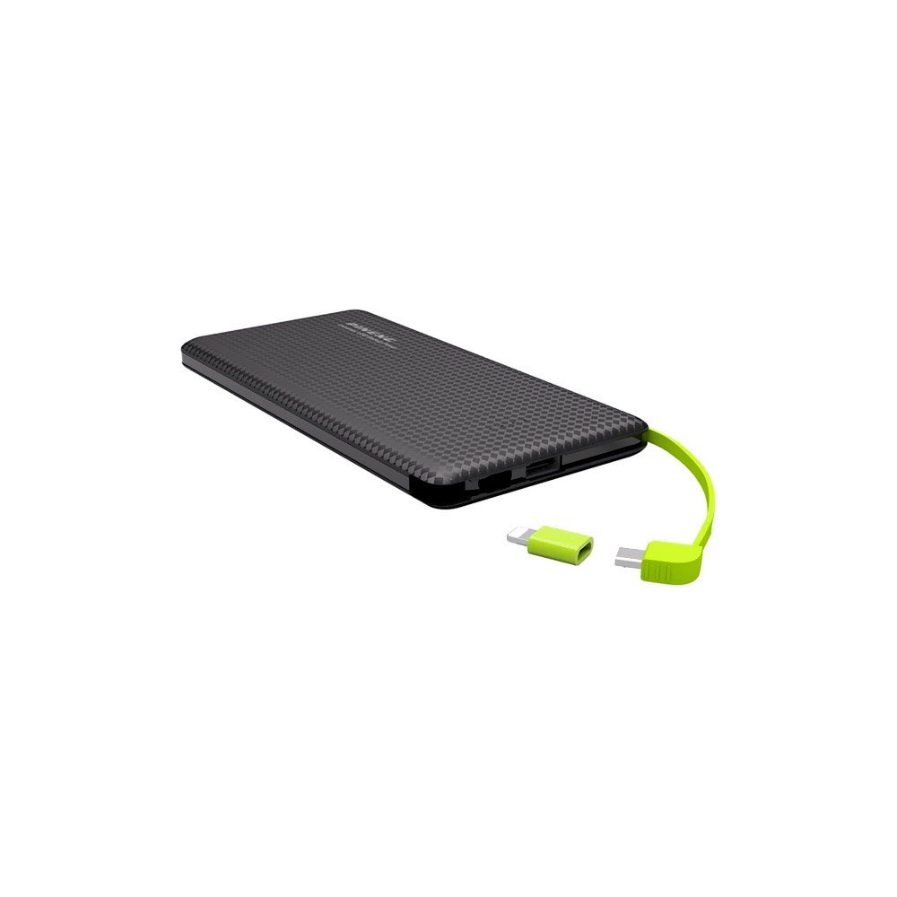 Carregador Portatil Slim, 5000mah, Powerbank Pineng Pn-952, Com 2 USB Original, Preto