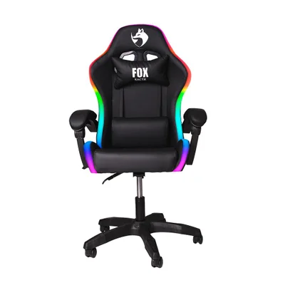 Cadeira Gamer Fox Racer Nordic, Até 125KG, RGB, Encostos Ajustável, Preto