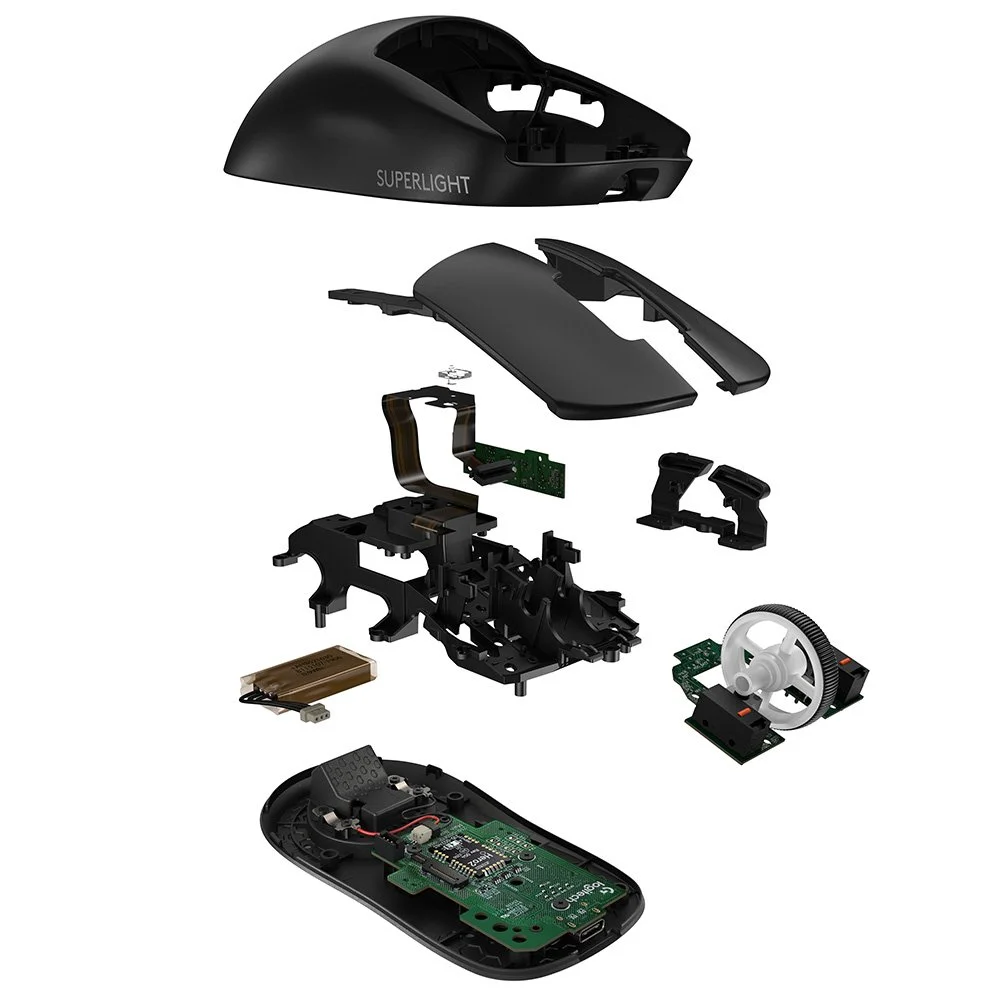 Mouse Gamer Sem Fio Logitech G Pro X Superlight 2 com Lightspeed, 32000 DPI, Sensor Hero 2, com Bateria Recarregável, Preto - 910-006629