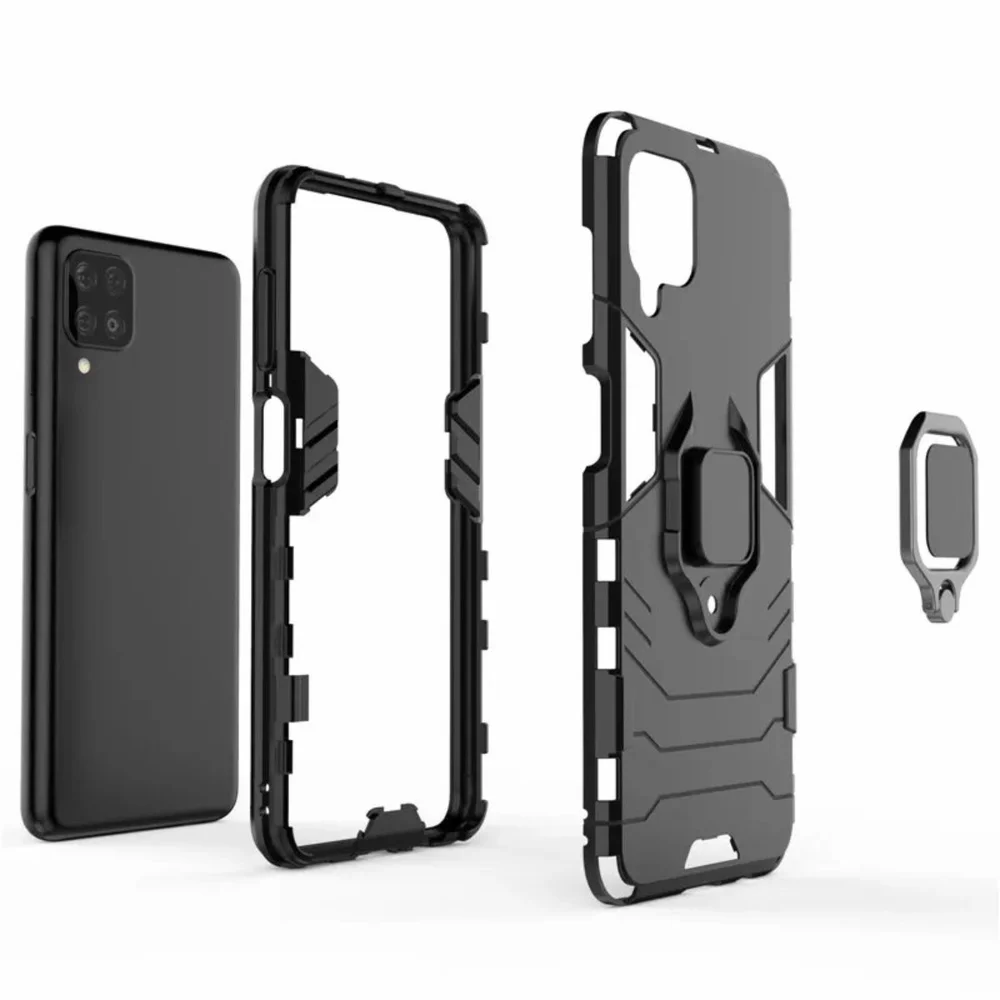 Imagem 3 de 4 do produto Capa Para Samsung Galaxy M12, Protetora Resistente, Anti Impacto Queda, Armadura Militar, preto