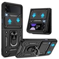 Capa Para Samsung Galaxy Z Flip 3, Protetora Resistente, Anti Impacto Queda, Armadura Militar, preto