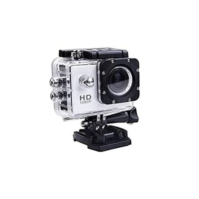 Câmera Action Pro Sport, Full HD, Prova D'Água, Wi-fi, Bike, Surf, Prata