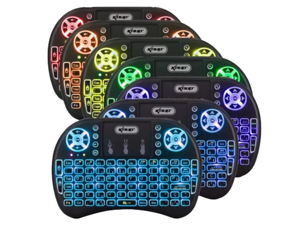 Imagem 2 de 3 do produto Mini Teclado M.line, Sem Fio, Mouse, Touchpad, Bluetooth, LED, RGB, Preto