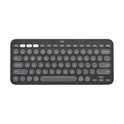 Teclado Logitech Pebble Keys 2, Sem Fio, Bluetooth, Grafite