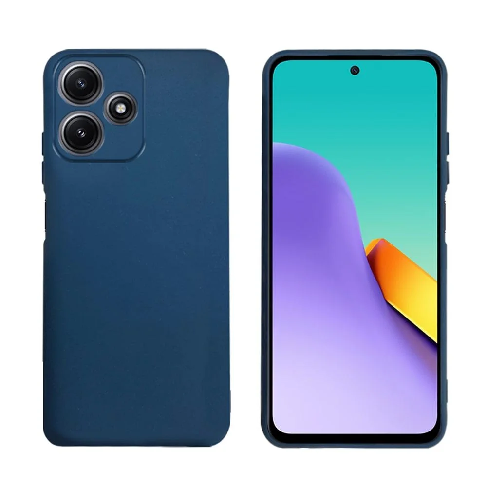 Capa Protetora De Silicone, Para Smartphone Redmi 12, 5G, Azul