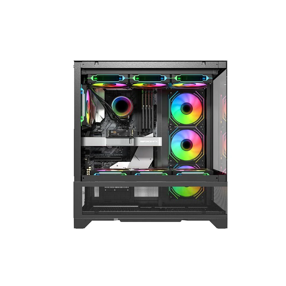 Imagem 2 de 5 do produto Gabinete Galax Centaurus Black Atx, Frontal Vidro, Sem Fan