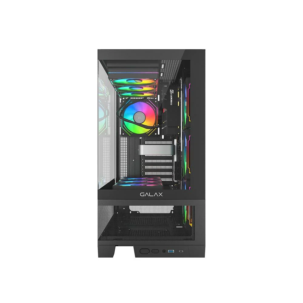 Imagem 3 de 5 do produto Gabinete Galax Centaurus Black Atx, Frontal Vidro, Sem Fan