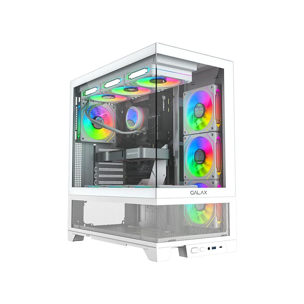 Gabinete Galax Centaurus White Atx, Frontal Vidro, Sem Fan