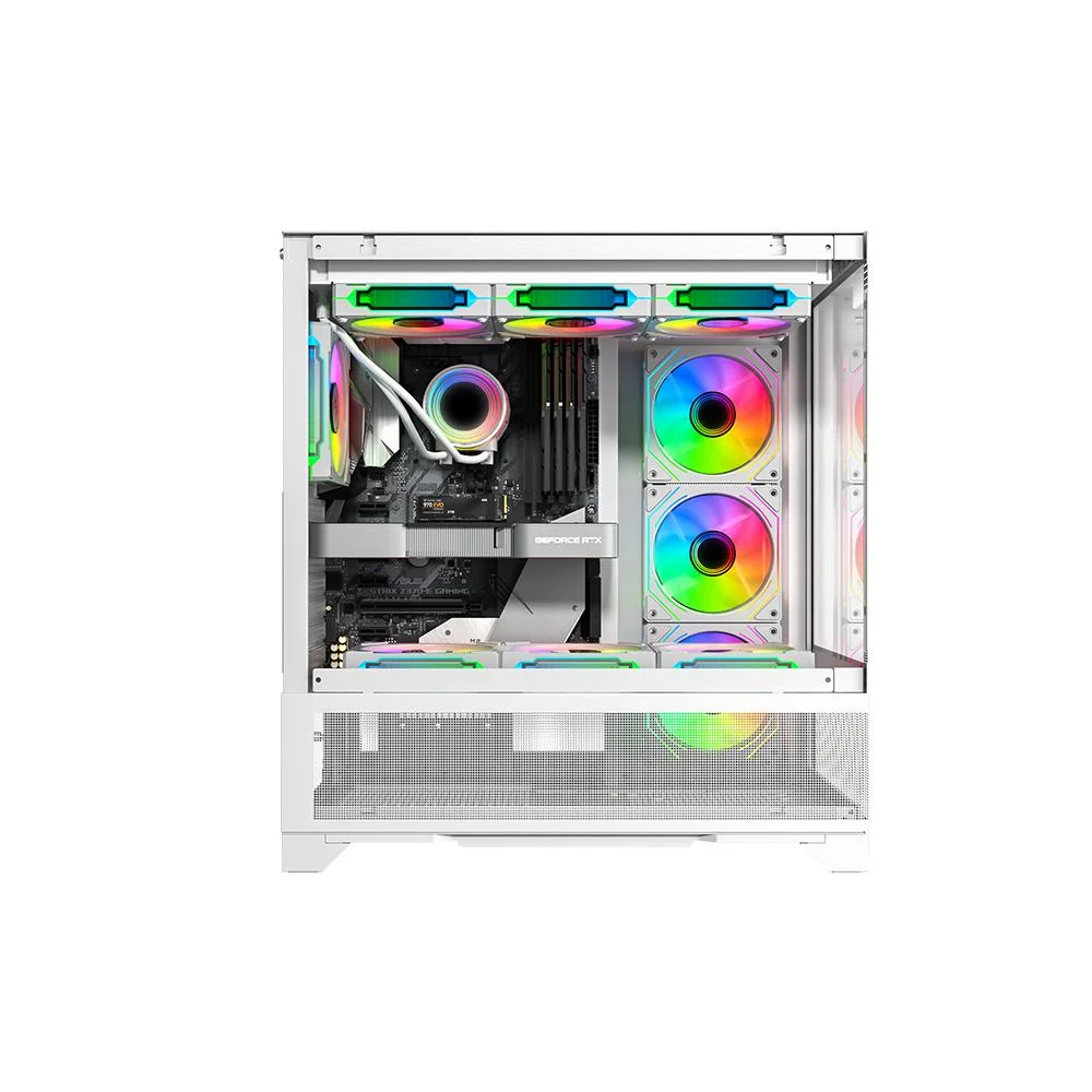 Imagem 2 de 5 do produto Gabinete Galax Centaurus White Atx, Frontal Vidro, Sem Fan