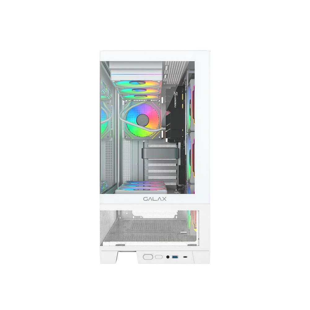 Imagem 3 de 5 do produto Gabinete Galax Centaurus White Atx, Frontal Vidro, Sem Fan