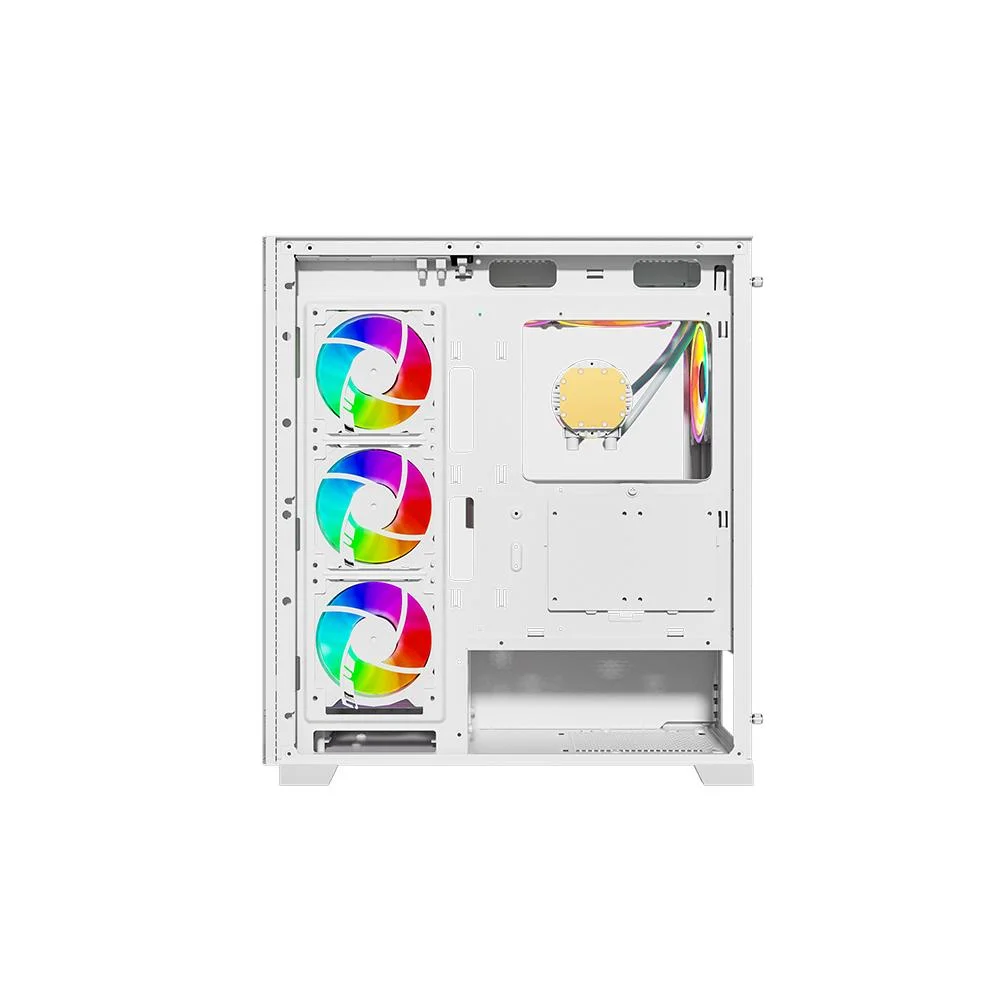 Imagem 3 de 5 do produto Gabinete Galax Omega White 4 Fans ARGB, ATX, Frontal Vidro