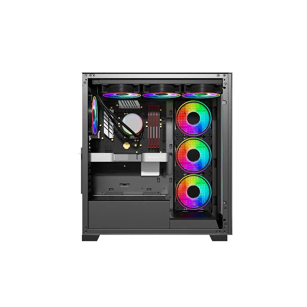 Imagem 2 de 5 do produto Gabinete Galax Omega Black 4 Fans, ARGB, ATX, Frontal Vidro