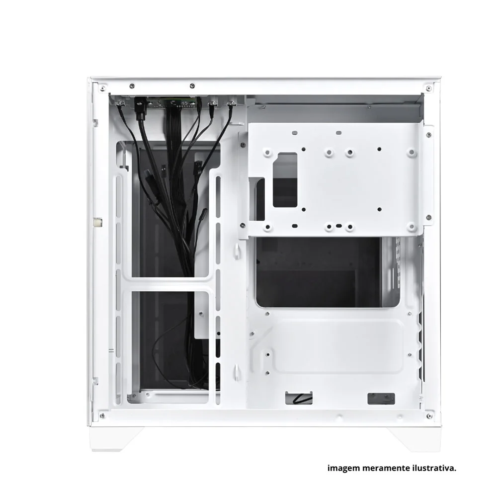 Imagem 2 de 5 do produto Gabinete Gamer Matx Brazilpc Bpc 345, Com 4 Coolers, Branco