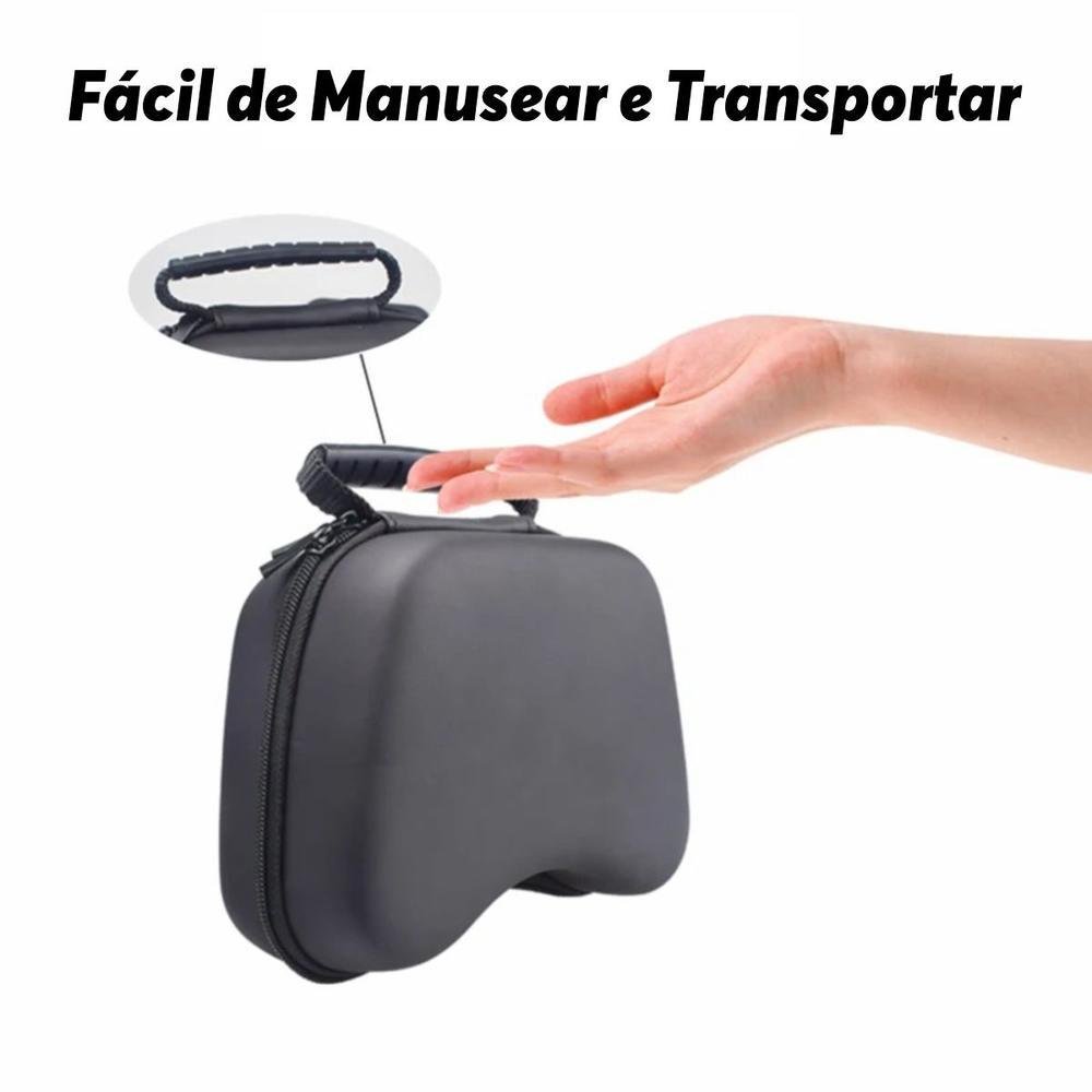 Imagem 3 de 5 do produto Case Capa Estojo De Controle Joystick P/ Xbox Playstation Nintendo Em Eva - Preto