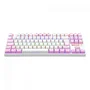 Teclado Mecânico Gamer Redragon Daksa Rainbow, Switch Blue Removíveis, ABNT2, White, pink, Branco