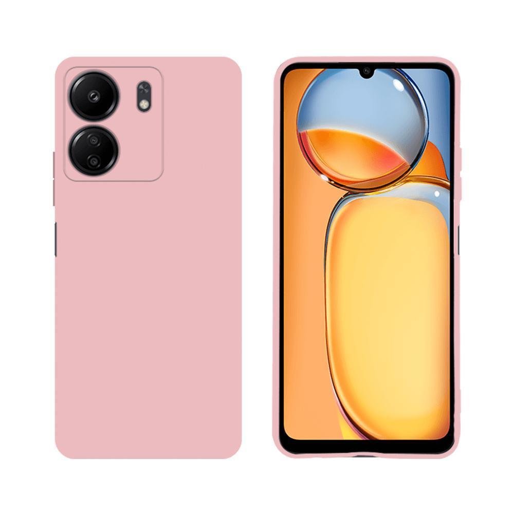 Capa Protetora, De Silicone, Para Smartphone Redmi 13c, Rosa U