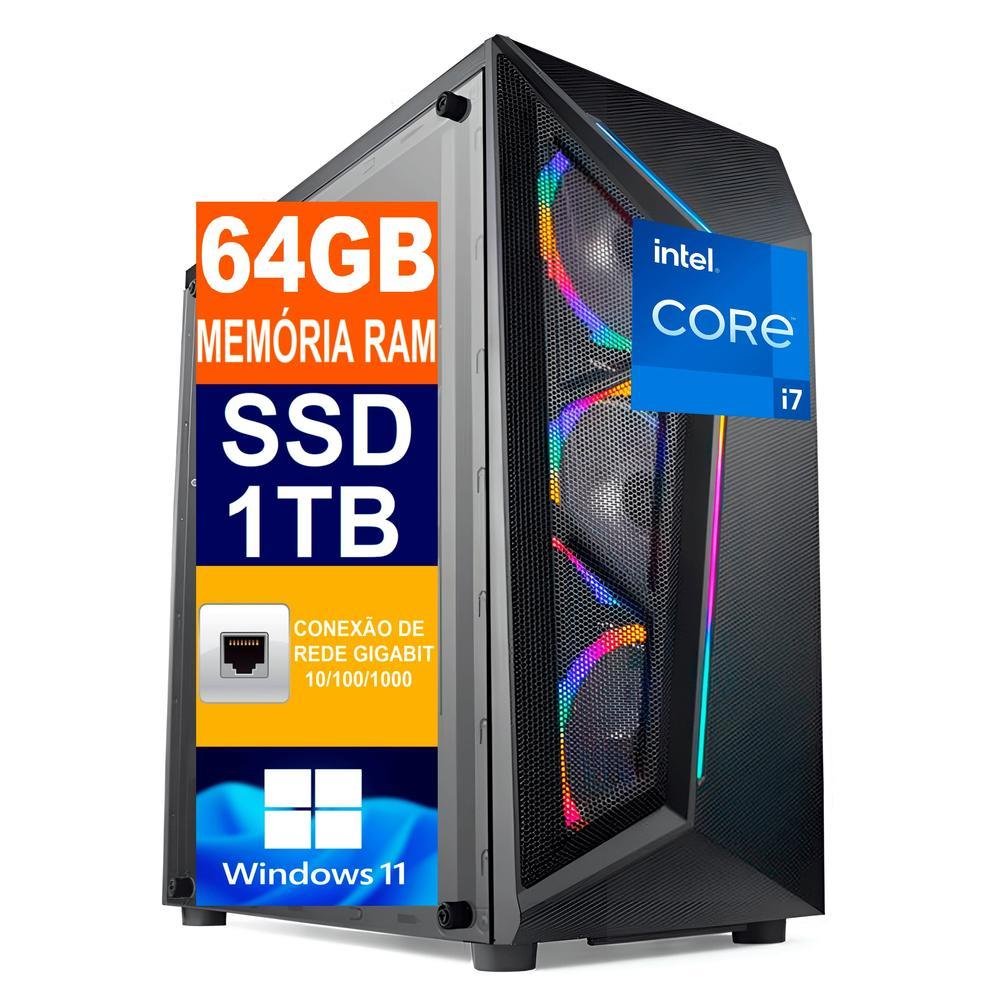 PC Gamer Tech Power Intel I7 12700k 64GB RAM
