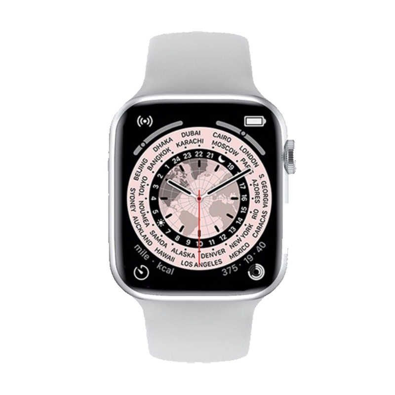 Smartwatch  X7 Plus, Tela Full HD 1.8, Botão Giratório, Com Assistente De Voz, Branco