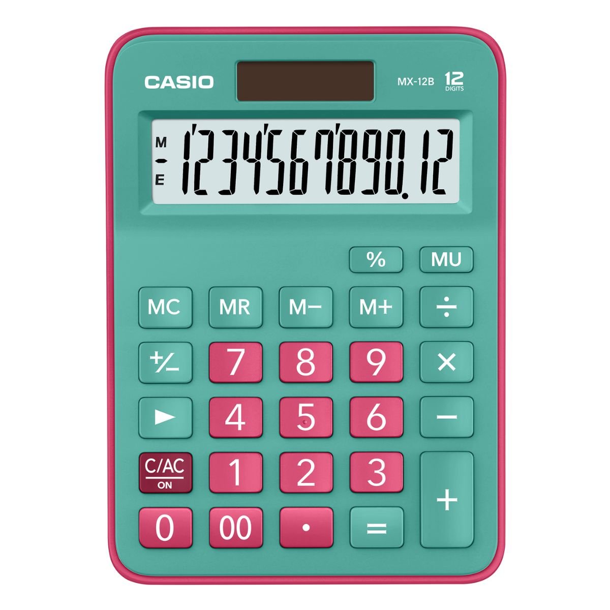 Calculadora De Mesa, 12 Digitos, verde, rosa - Mx-12b-s4-dc