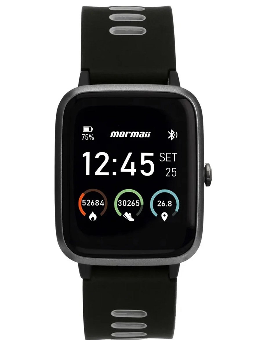 Smartwatch Mormaii Life Full Display, Preto E Cinza - Molifegaa8c