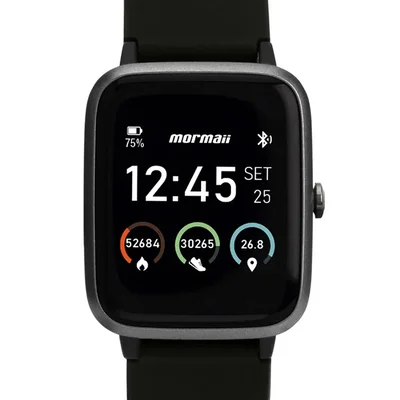 Smartwatch Mormaii Life Full Display, Preto E Cinza - Molifegaa8c