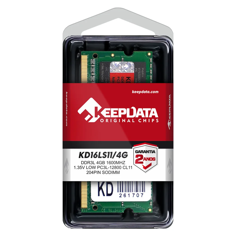 Memória Para Notebook Keepdata, 4GB, 1600MHz, DDR3L - Kd16ls11/4g