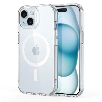 Capa Para Iphone 15, 6.1 Polegadas,Classic Magsafe -clear
