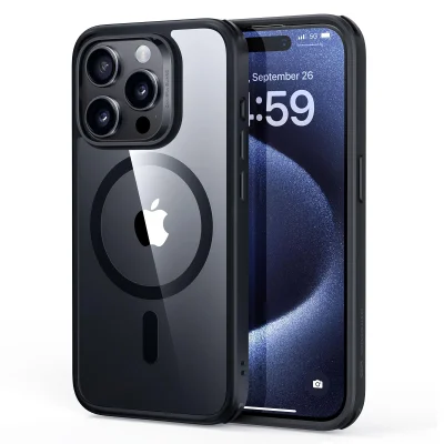 Capa Para Iphone 15 Pro Max, Classic Magsafe, preto