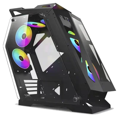 Gabinete Gamer Havoc, Preto, Mid Tower, Vidro Temperado RGB, Com 3 Fans