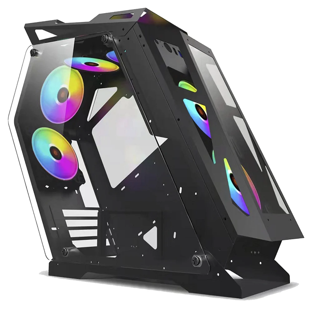 Gabinete Gamer Havoc, Preto, Mid Tower, Vidro Temperado RGB, Com 3 Fans