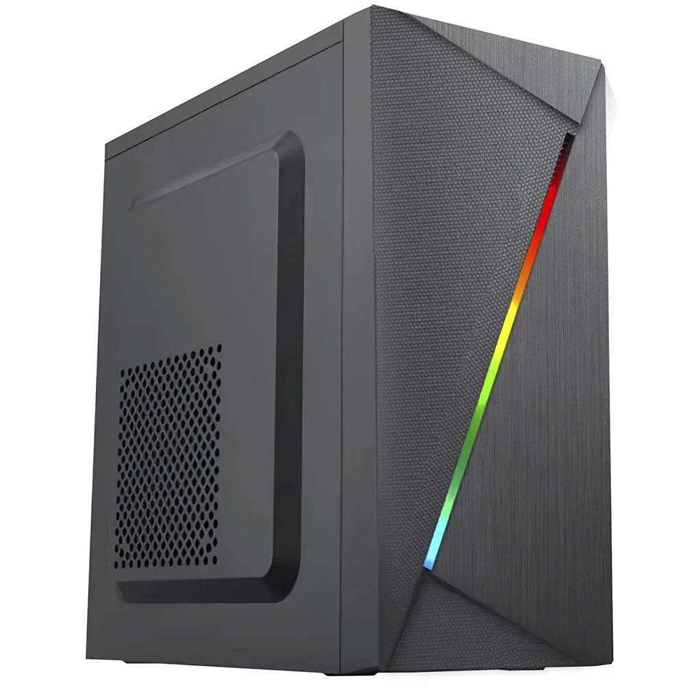 Gabinete Gamer Vortex, Preto, Mid Tower, Com Faixa De LED