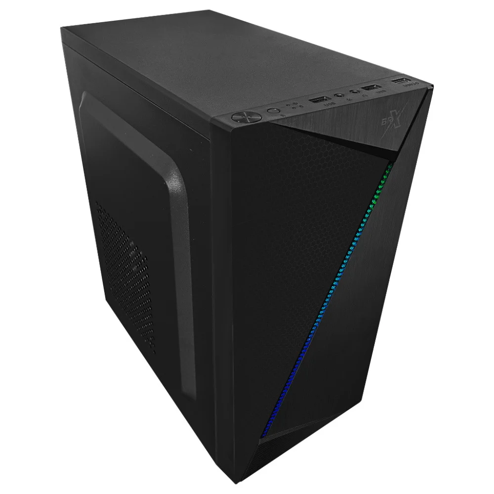 Imagem 4 de 5 do produto Gabinete Gamer Vortex, Preto, Mid Tower, Com Faixa De LED