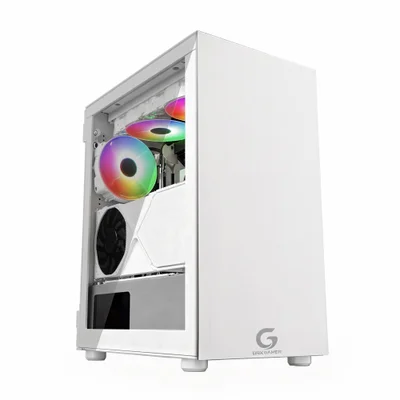 Gabinete Gamer Blazer Whiter, Mid Tower, Vidro Temperado RGB, Com 3 Fans