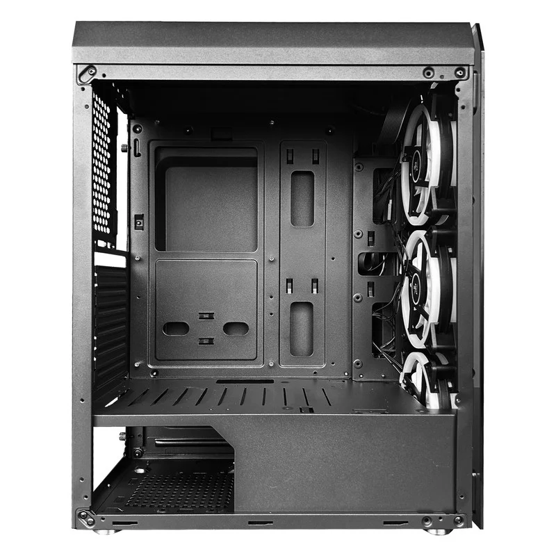 Imagem 2 de 5 do produto Gabinete Gamer Perfect, Preto, Mid Tower, Vidro Temperado RGB, Com 3 Fans