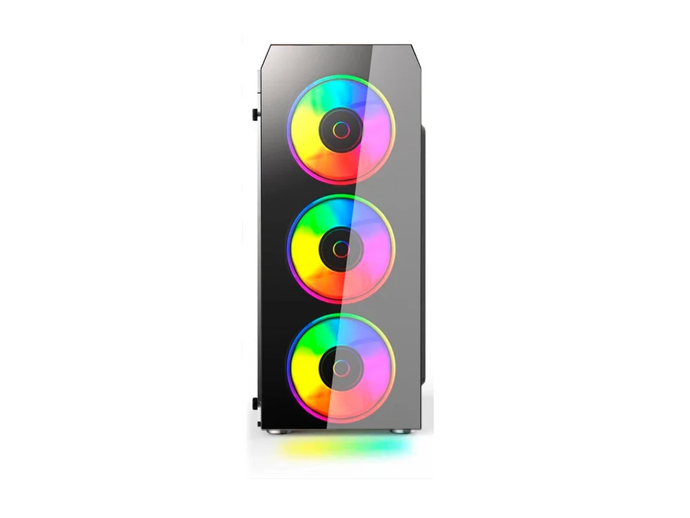 Imagem 5 de 5 do produto Gabinete Gamer Perfect, Preto, Mid Tower, Vidro Temperado RGB, Com 3 Fans