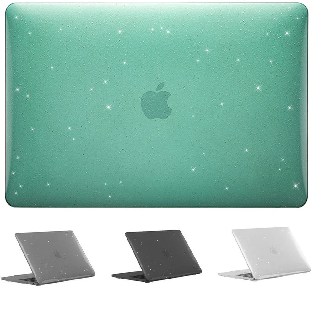 Capa Glitter Séries Macbook Pro, 16.2 Polegadas, A2485, Verde Claro Capa Glitter Séries Macbook Pro, 16.2 Polegadas, A2485, Verde Claro