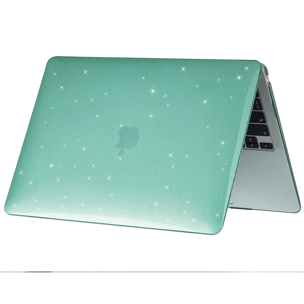 Capa Glitter Séries Macbook Pro, 16.2 Polegadas, A2485, Verde Claro Capa Glitter Séries Macbook Pro, 16.2 Polegadas, A2485, Verde Claro