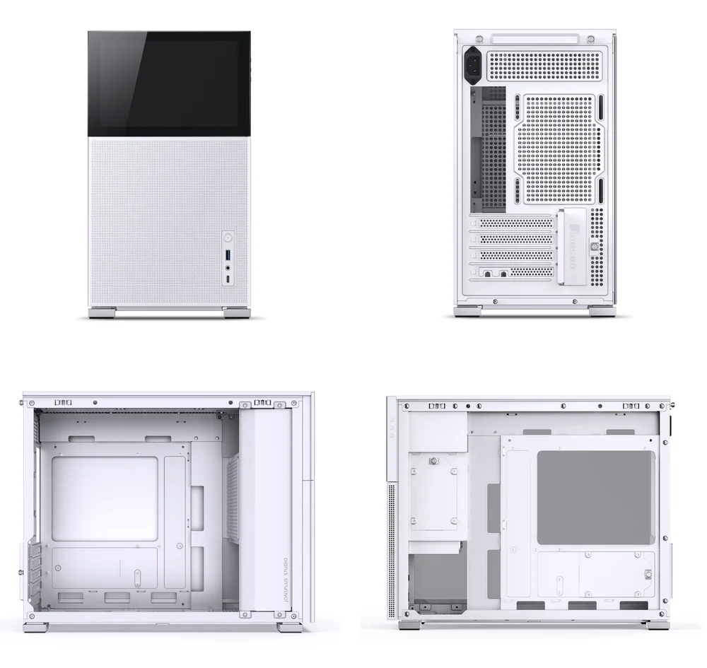 Imagem 2 de 5 do produto Gabinete Jonsbo D31 Mesh Screen, Branco, ATX Alumínio, Com tela LCD