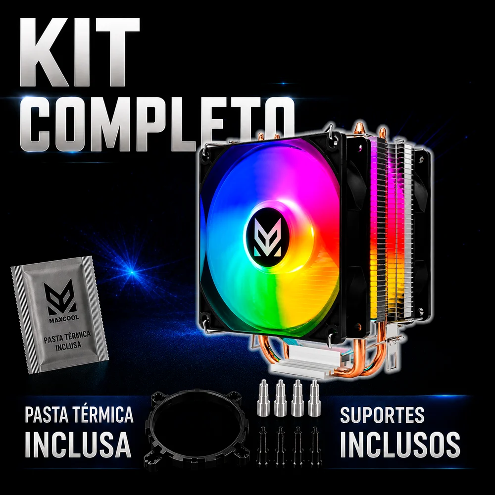 Cooler Maxcool MX-9201D Duplo RGB Intel / AMD Cooler Maxcool MX-9201D Duplo RGB Intel / AMD