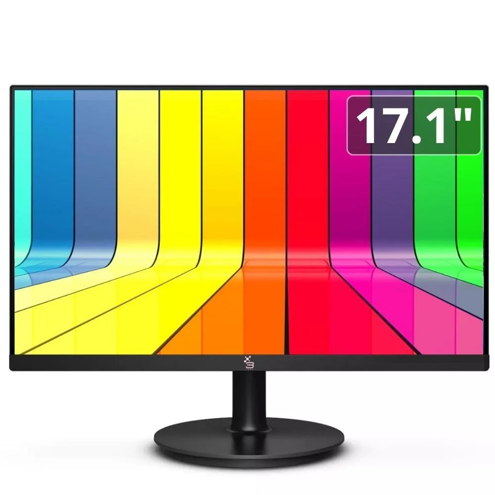 Monitor 3Green 17.1" Led, 75hz, Widescreen, HD, HDMI, VGA, Vesa, Ajuste De Inclinação - M171whd Monitor 3Green 17.1" Led, 75hz, Widescreen, HD, HDMI, VGA, Vesa, Ajuste De Inclinação - M171whd