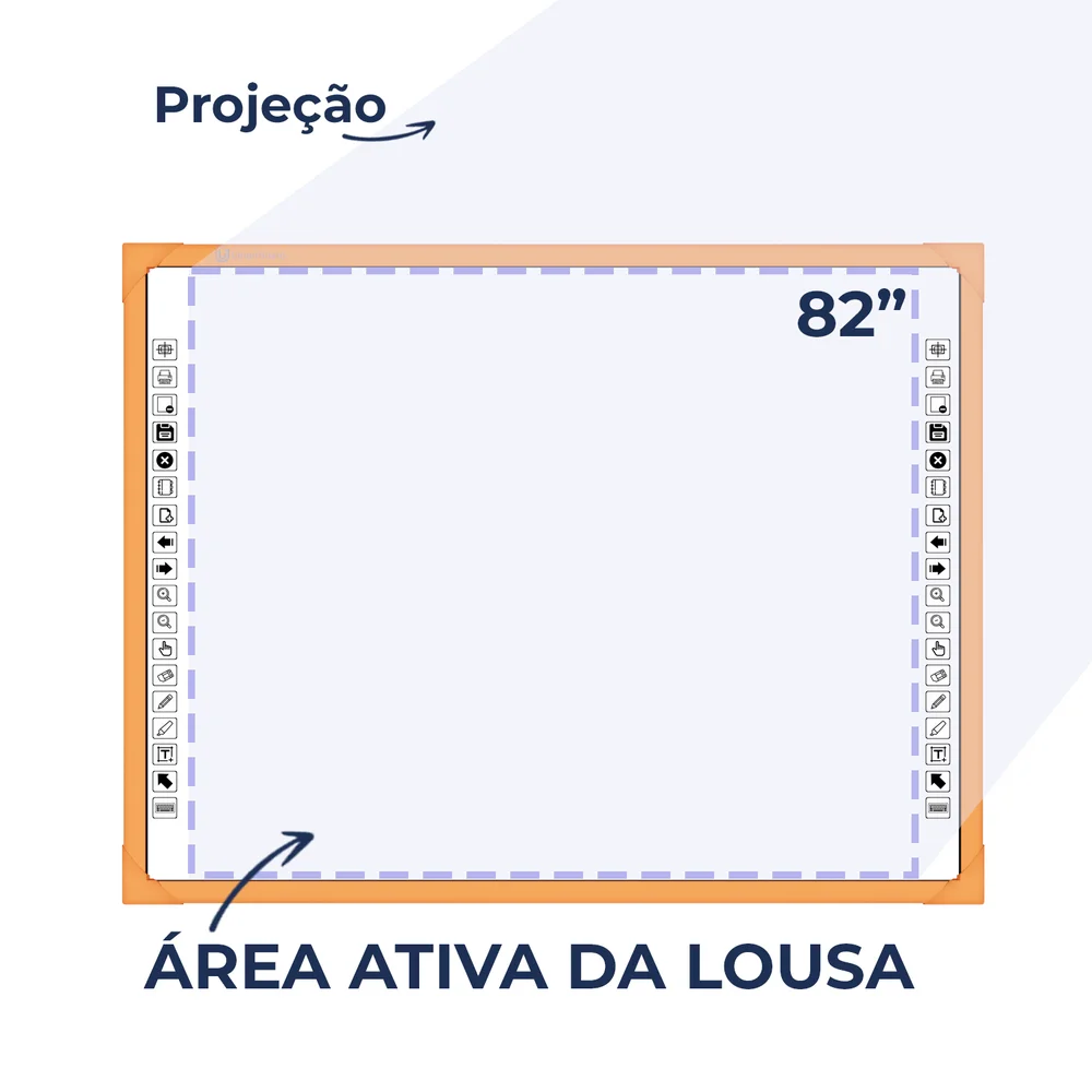 Imagem 3 de 5 do produto Lousa Interativa Digital Unionboard 82 Polegadas, Laranja