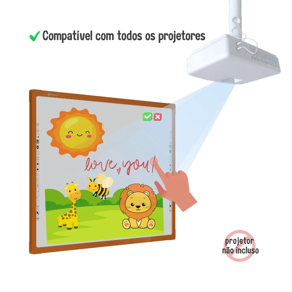 Imagem 5 de 5 do produto Lousa Interativa Digital Unionboard 82 Polegadas, Laranja