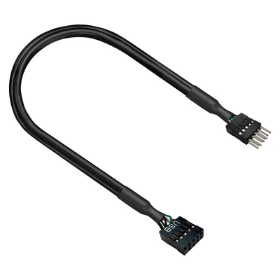 Cabo Extensor Usb 2.0, 9 Pinos, Extensão Usb Placa Mãe, 50cm, Macho para Fêmea